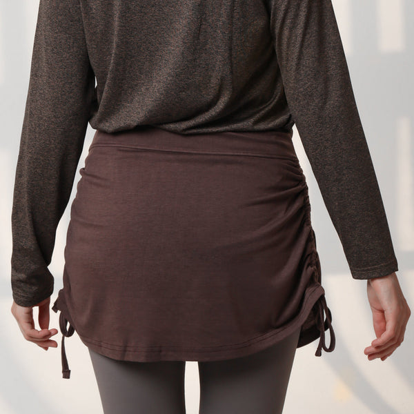 Doe side pleated training skirt - Brown