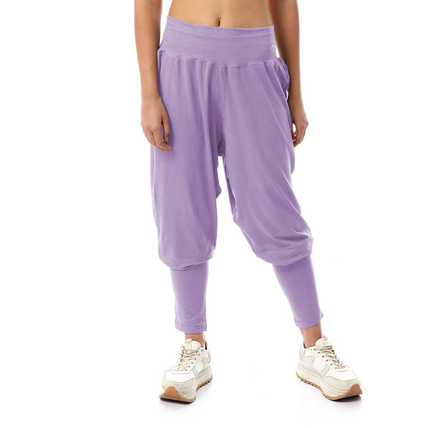 Wide Leg Comfortable Women Sports Pants- Lavender
